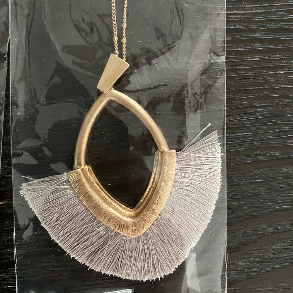 NEW Marquise with Tassel Necklace - Picture 4 of 4